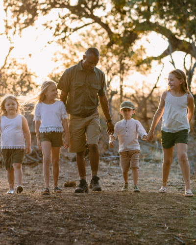 Family exploring South Africa, Kruger